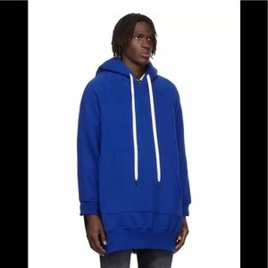 R13 OVERSIZED HOODIE CAPE - BLUE. Size XS/S